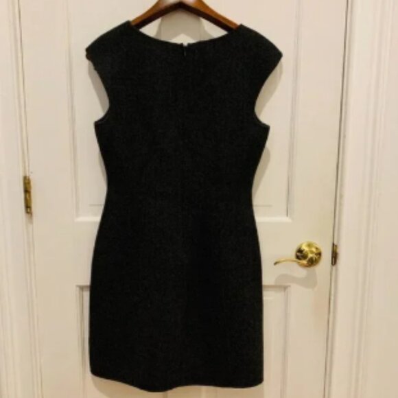 Theory Woman's Wool Sleeveless Sheath Dress Gray Size 6 - Picture 3 of 8